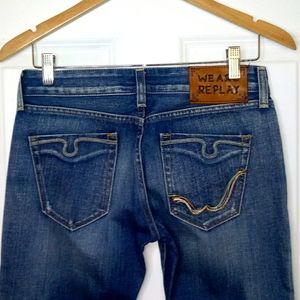 New We Are Replay Amanda Straight Leg Jeans Size 28